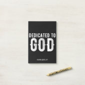 POST-IT® DÉDIÉ À DIEU COOL PERSONNALISABLE TEXTE BLANC (Sur un bureau)