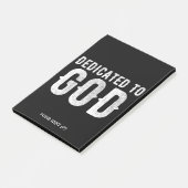 POST-IT® DÉDIÉ À DIEU COOL PERSONNALISABLE TEXTE BLANC (Incliné)