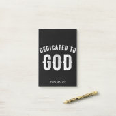 POST-IT® DÉDIÉ À DIEU PERSONNALISABLE COOL TEXTE BLANC (Sur un bureau)