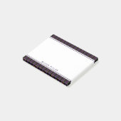 Post-it® Deep Vintage Striped Purple Pattern Custom (Incliné)