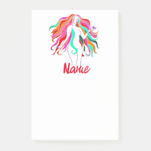 Post-it® Déesse aux cheveux longs multicolores Thunder_Cove