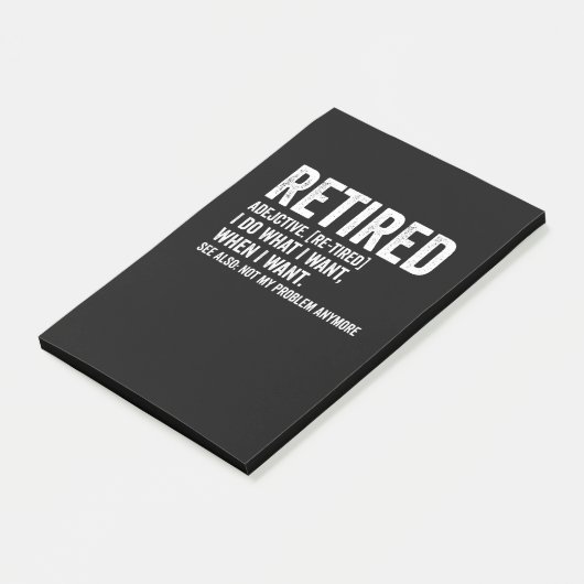 Post-it® Définition Adjective Retraitée Pas Mon Problème An (Incliné)