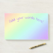 Post-it® Dégradé arc-en-ciel personnalisé (Sur un bureau)