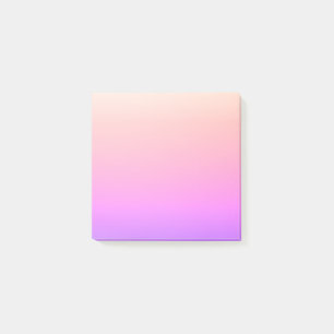 Post-it® Dégradé de couleur rose pêche et violet qui s'esto