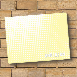 Post-it® dégradé de demi-teinte jaune pastel nom personnali
