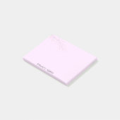 Post-it® dégradé de fleurs rose Nom personnalisé (Incliné)