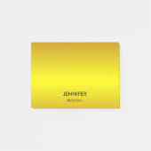 Post-it® dégradé d'or de nom personnalisé (Devant)