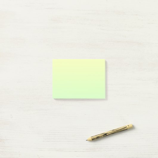 Post-it® Dégradé jaune et vert (Sur un bureau)