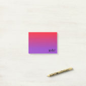 Post-it® Dégradé rouge foncé et violet foncé (Sur un bureau)