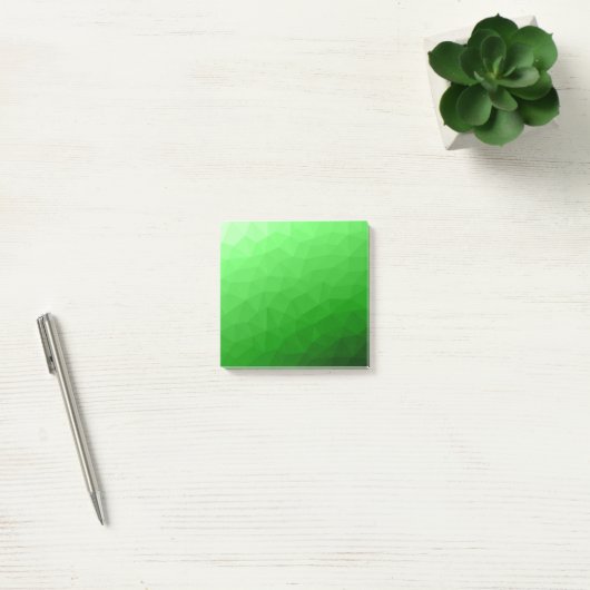 Post-it® Dégradé vert clair de maille géométrique motif lum (Bureau)