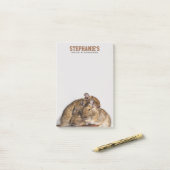 Post-it® Degu heureux dans une pile de Degu (Sur un bureau)