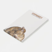 Post-it® Degu heureux dans une pile de Degu (Incliné)