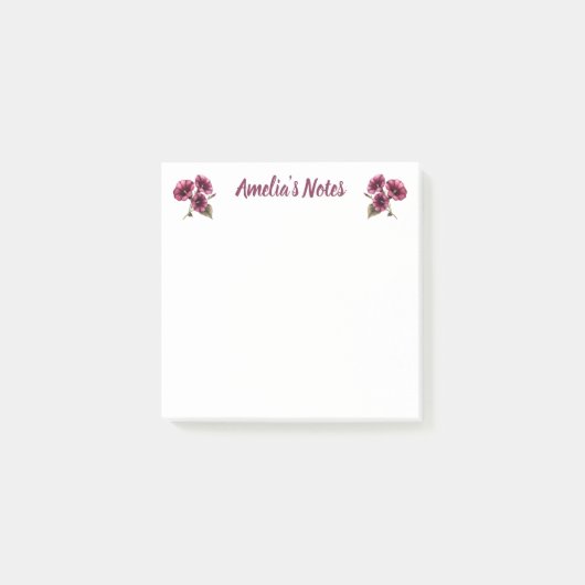 Post-it® Delicate Morning Glory Floral Name (Devant)