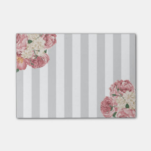 Post-it® Délicatesse, rose et rayures