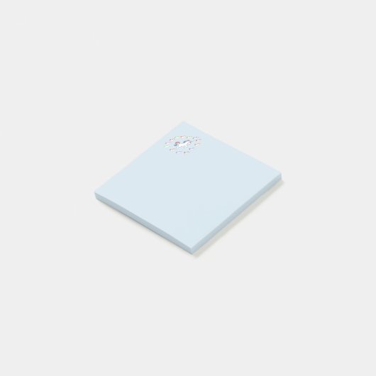 Post-it® Délice du Coin Licorne Bleu Clair (Incliné)