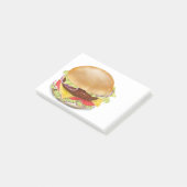 Post-it® Délicieux hamburger ou cheeseburger. (Incliné)