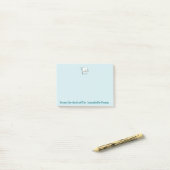 Post-it® Dent et brosse bleues (Sur un bureau)