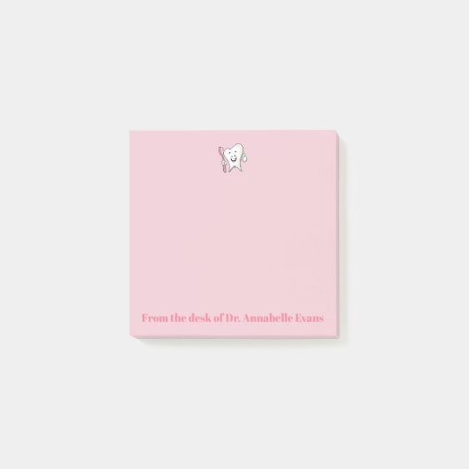 Post-it® Dent et brosse roses (Devant)