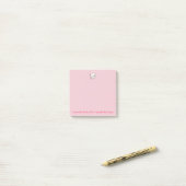 Post-it® Dent et brosse roses (Sur un bureau)
