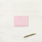 Post-it® Dent et brosse roses (Sur un bureau)