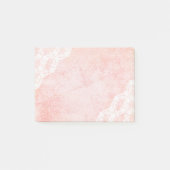 Post-it® Dentelle blanche Notes de post-it rose (Devant)