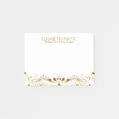 Post-it® Dentelle florale de ton or (Devant)