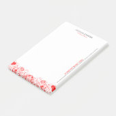 Post-it® Dentelle florale rouge (Incliné)