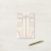Post-it® Dentelle métallique dorée sur la porte (Sur un bureau)