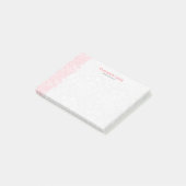 Post-it® Dentelle Paisley Vintage Rose Et Blanc (Incliné)