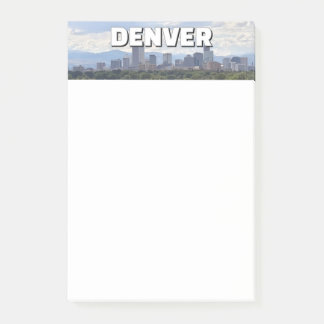 Post-it® Denver Colorado centre-ville skyline et montagnes
