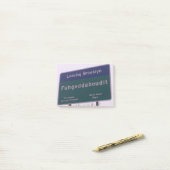 Post-it® Départ de Brooklyn New York Fuhgeddaboudit (Sur un bureau)