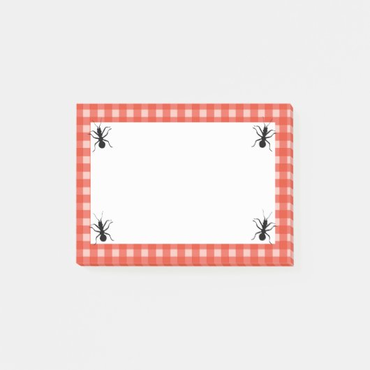 Post-it® Déplaisant Crawching Noir Ant Plaid Nappe (Devant)