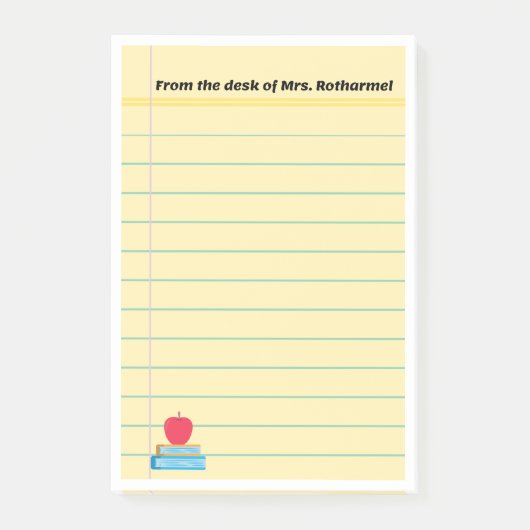 Post-it® Depuis le Bloc-notes de bureau de l'enseignant (Devant)