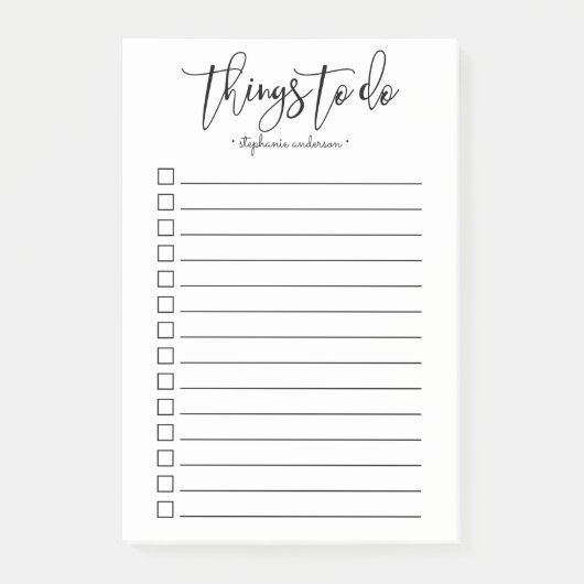 Post-it® Des choses à faire personnalisées (Devant)