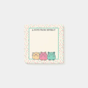 Post-it® Des hamsters de style Kawaii Cute Personnalisés