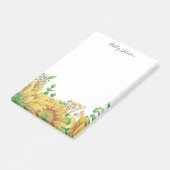 Post-it® Des notes de fleurs rustiques. Aquarelle florale. (Incliné)