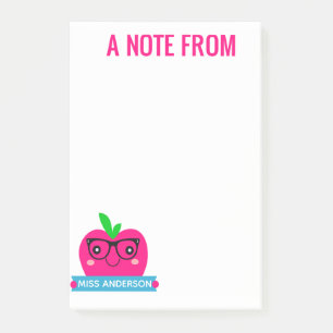 Post-it® Des notes pour les enseignantes de Cute Apple Post