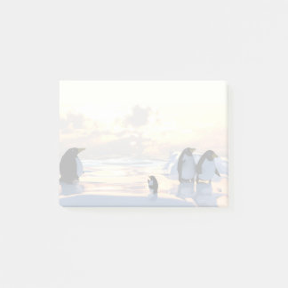 Post-it® des pingouins qui refroidissent sur une banquise