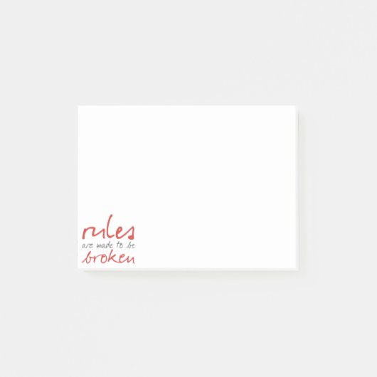 Post-it® Des règles sont établies pour être les notes (Devant)