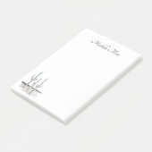 Post-it® Desert Succulent Simple Cactus Noir Blanc (Incliné)