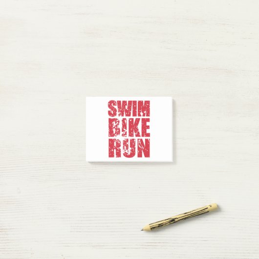 Post-it® Design cool de triathlon (Sur un bureau)