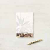 Post-it® Design de crayon floral avec Feuilles tawny (Sur un bureau)