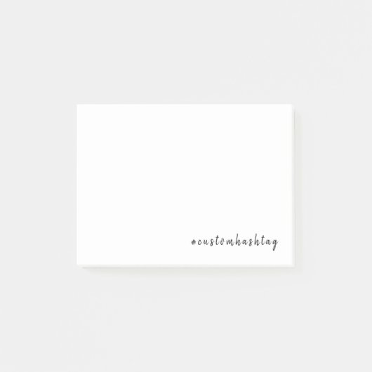 Post-it® Design de hashtag personnalisé minimal moderne (Devant)