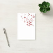 Post-it® Design de Noël minimal avec des flocons de neige (Bureau)