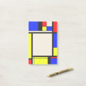 Post-it® Design de style mondrien (Sur un bureau)
