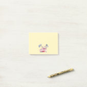Post-it® Design en aquarelle Tomahawk marteau et fleurs (Sur un bureau)