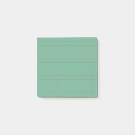 Post-it® Design esthétique Turquoise À damiers Motif (Devant)