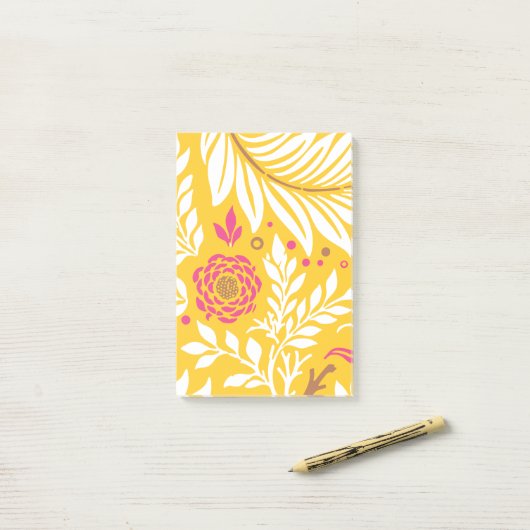 Post-it® Design floral 24 (Sur un bureau)