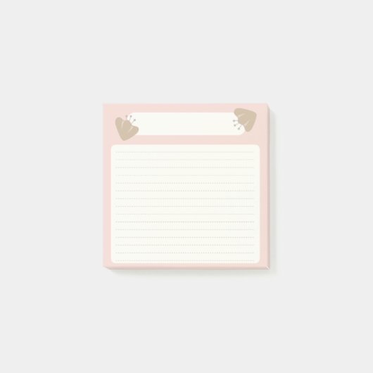 Post-it® Design floral avec style élégant (Devant)