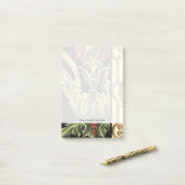 Post-it® Design floral ornemental aux frontières noires (Sur un bureau)